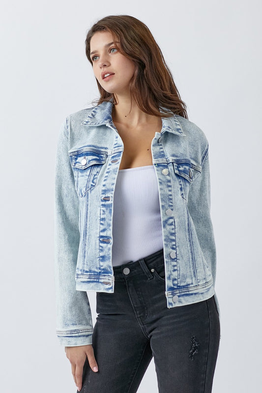 RISEN Button Up Washed Denim Jacket | Shop Now!