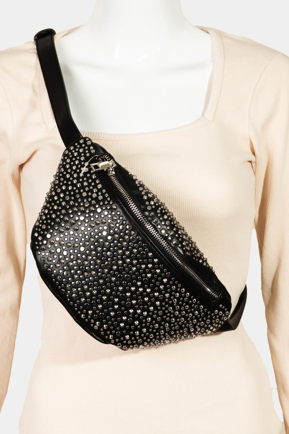 Fame Studded Crossbody Bag – Chic & Stylish Accessory