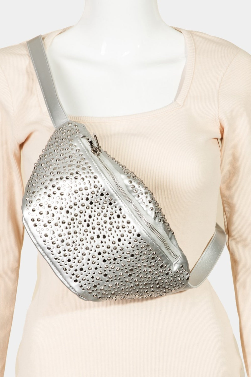 Fame Studded Crossbody Bag – Chic & Stylish Accessory