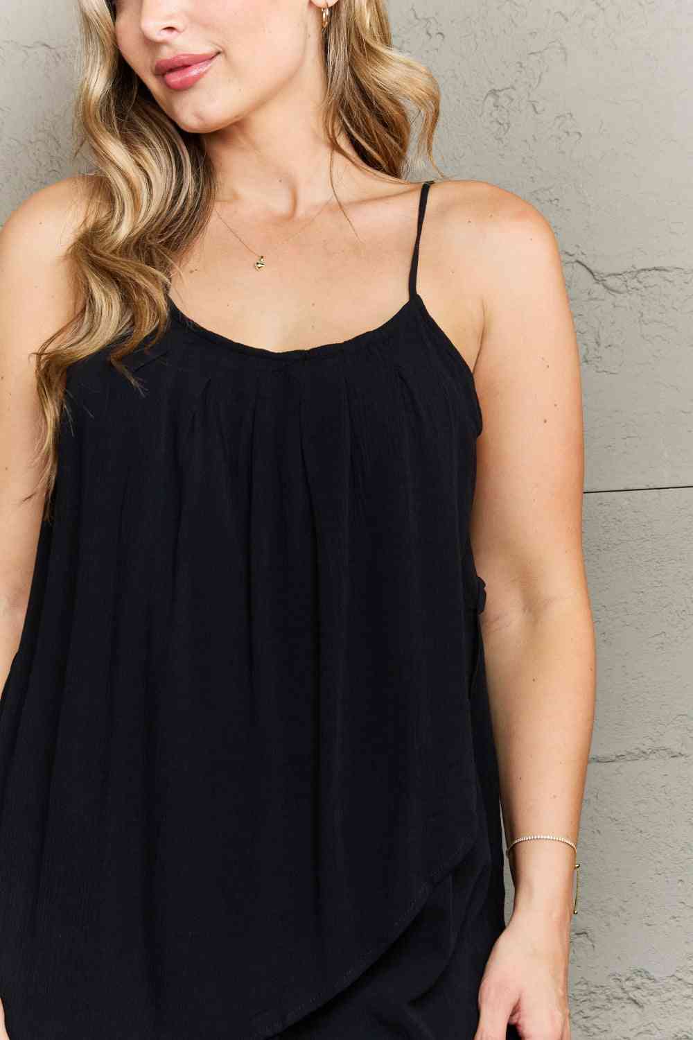 Ninexis Hang Loose Tulip Hem Cami Top - Elegant and Relaxed