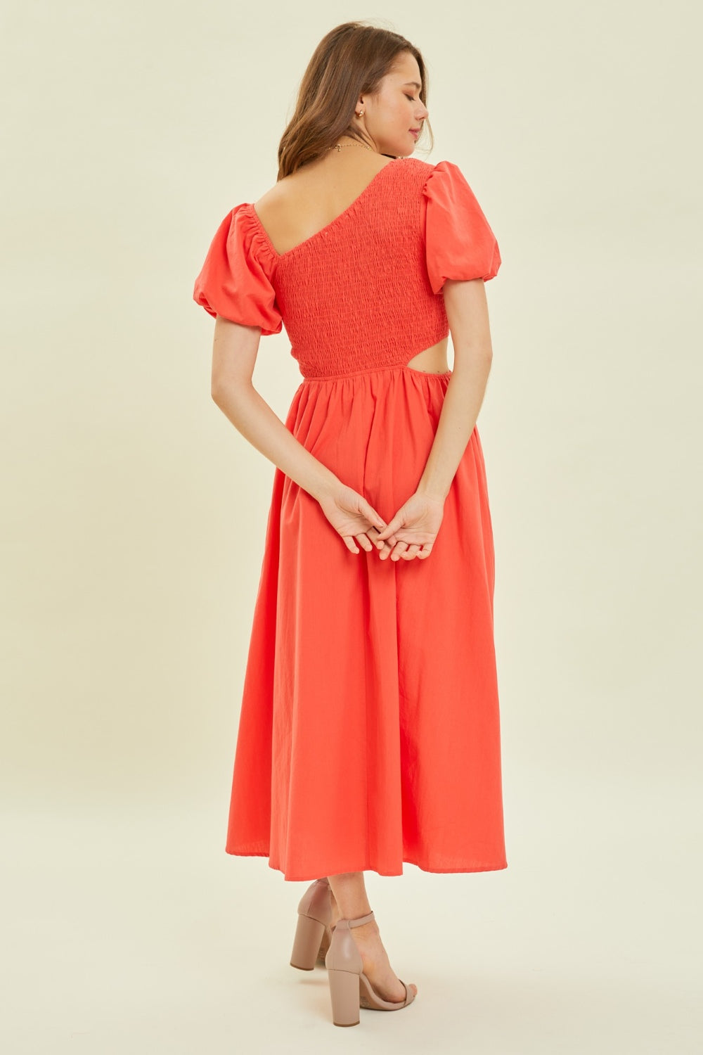 HEYSON Smocked Cutout Midi Dress - Perfect for a Night Out