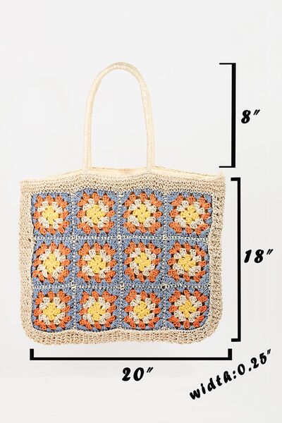 Fame Flower Braided Tote Bag | Stylish and Versatile