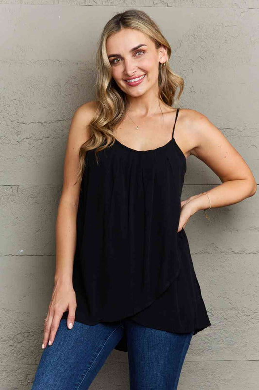 Ninexis Hang Loose Tulip Hem Cami Top - Elegant and Relaxed